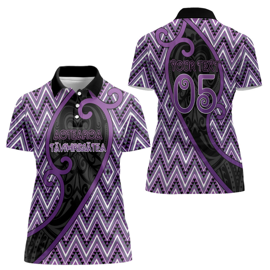 Custom Aotearoa Atua Tawhirimatea Women Polo Shirt God Of Storms Koru Patterns