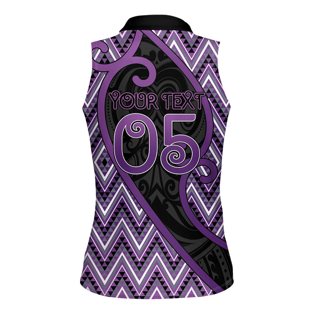Custom Aotearoa Atua Tawhirimatea Women Sleeveless Polo Shirt God Of Storms Koru Patterns
