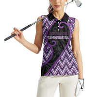 Custom Aotearoa Atua Tawhirimatea Women Sleeveless Polo Shirt God Of Storms Koru Patterns