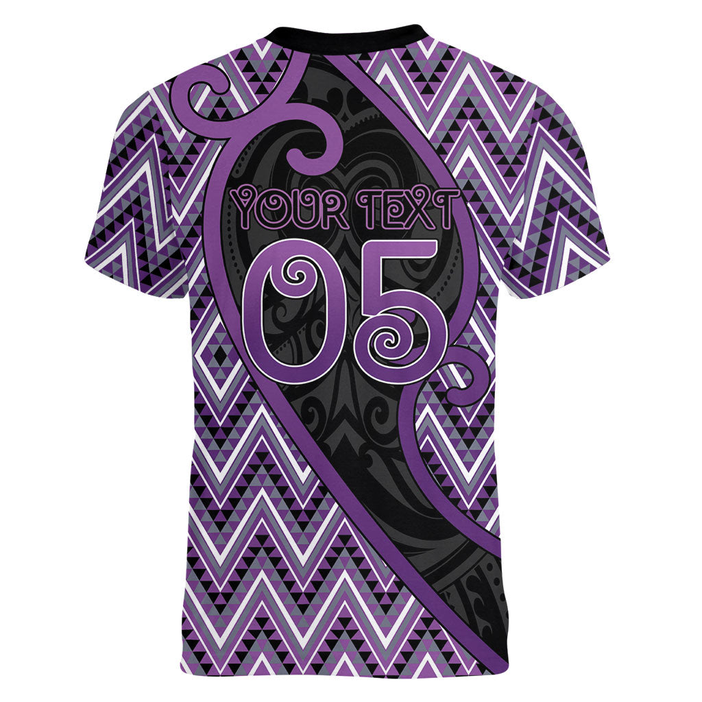 Custom Aotearoa Atua Tawhirimatea Women V-Neck T-Shirt God Of Storms Koru Patterns