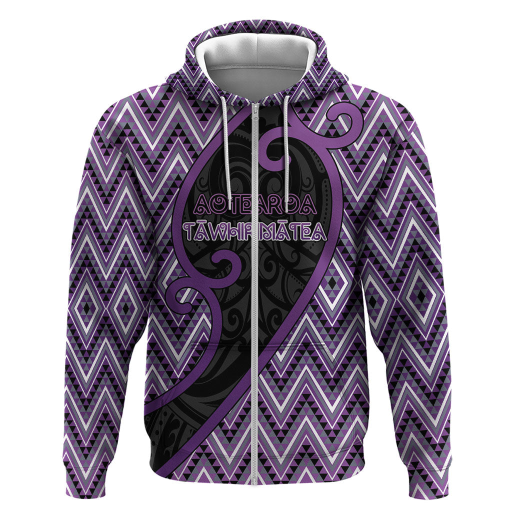 Custom Aotearoa Atua Tawhirimatea Zip Hoodie God Of Storms Koru Patterns