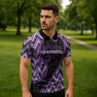 Custom Aotearoa Atua Tawhirimatea Zipper Polo Shirt God Of Storms Koru Patterns