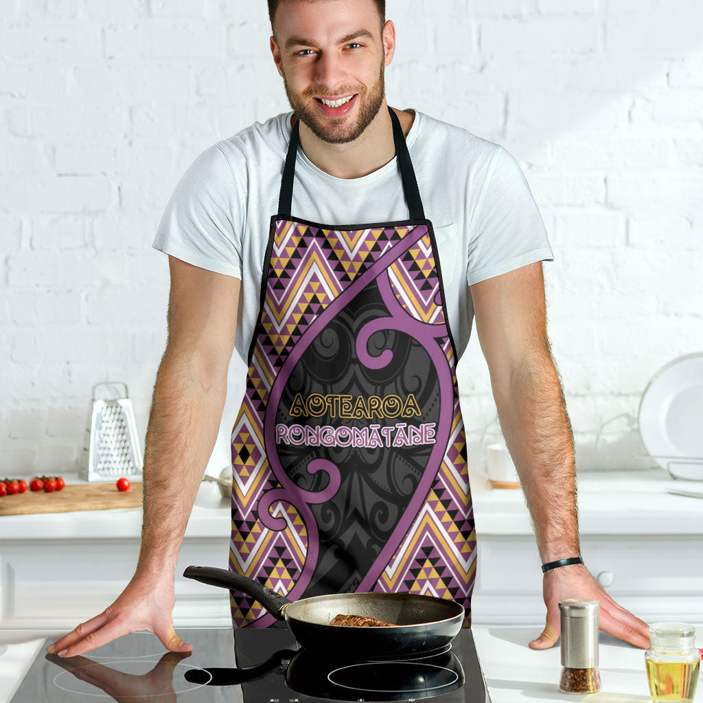 Aotearoa Atua Rongomatane Apron God Of Cultivated Foods Koru Patterns