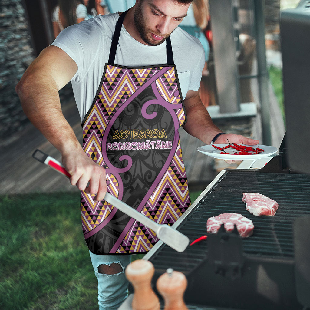 Aotearoa Atua Rongomatane Apron God Of Cultivated Foods Koru Patterns