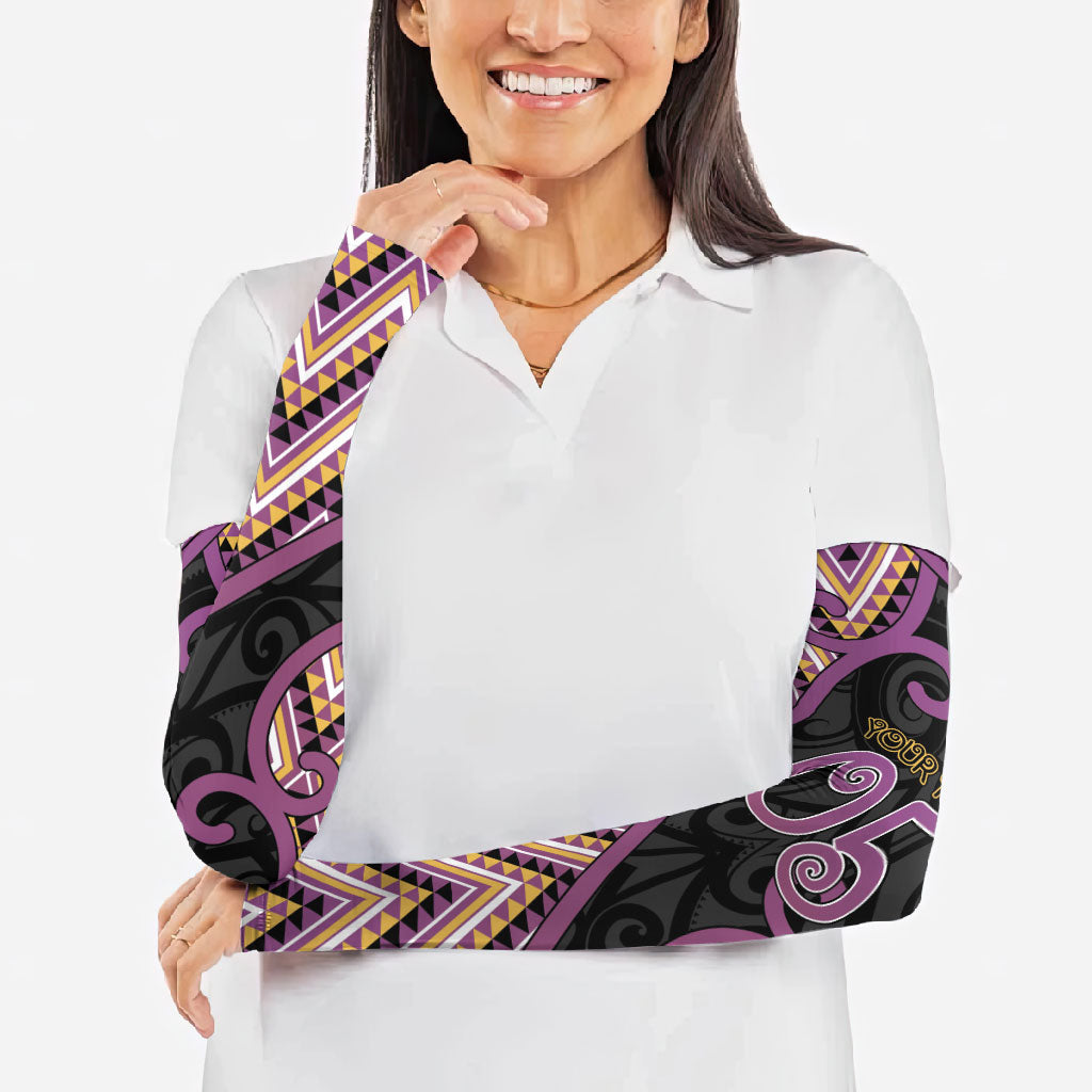 Custom Aotearoa Atua Rongomatane Arm Sleeves God Of Cultivated Foods Koru Patterns