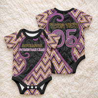 Custom Aotearoa Atua Rongomatane Baby Onesie God Of Cultivated Foods Koru Patterns