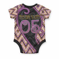 Custom Aotearoa Atua Rongomatane Baby Onesie God Of Cultivated Foods Koru Patterns