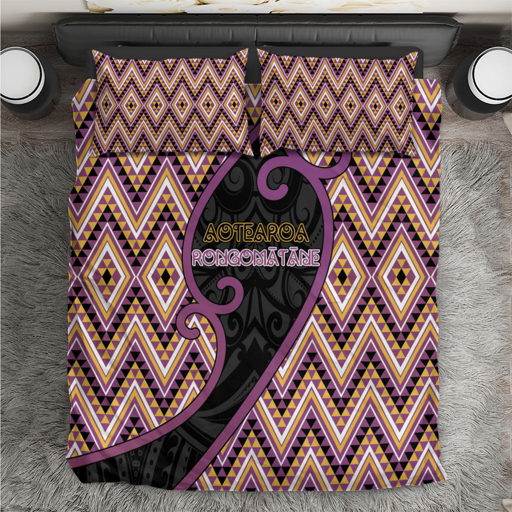 Aotearoa Atua Rongomatane Bedding Set God Of Cultivated Foods Koru Patterns