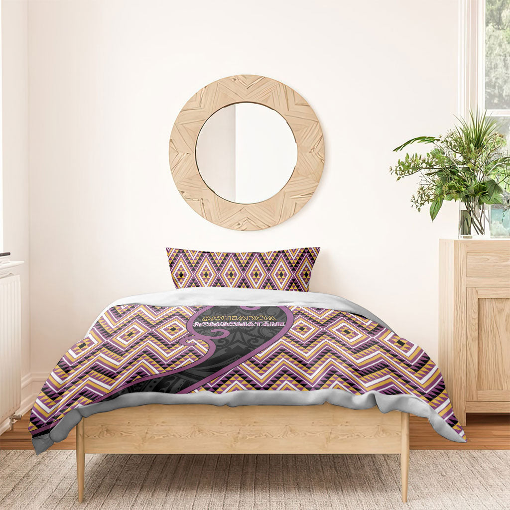 Aotearoa Atua Rongomatane Bedding Set God Of Cultivated Foods Koru Patterns