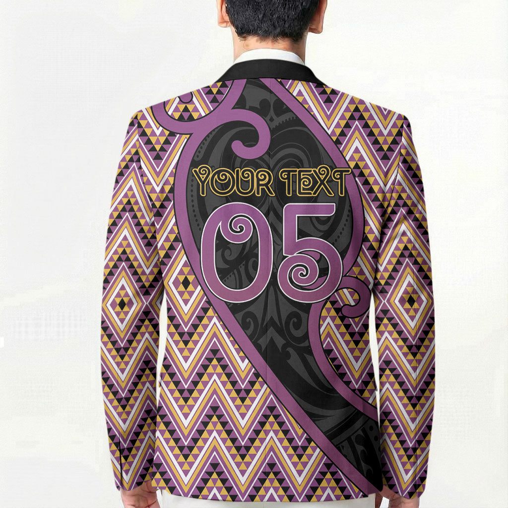 Custom Aotearoa Atua Rongomatane Blazer God Of Cultivated Foods Koru Patterns