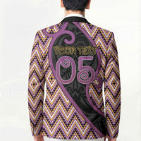 Custom Aotearoa Atua Rongomatane Blazer God Of Cultivated Foods Koru Patterns