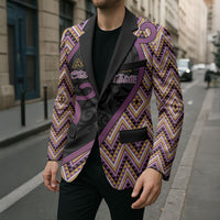 Custom Aotearoa Atua Rongomatane Blazer God Of Cultivated Foods Koru Patterns