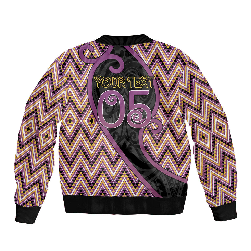 Custom Aotearoa Atua Rongomatane Bomber Jacket God Of Cultivated Foods Koru Patterns