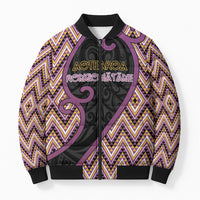 Custom Aotearoa Atua Rongomatane Bomber Puffer Jacket God Of Cultivated Foods Koru Patterns