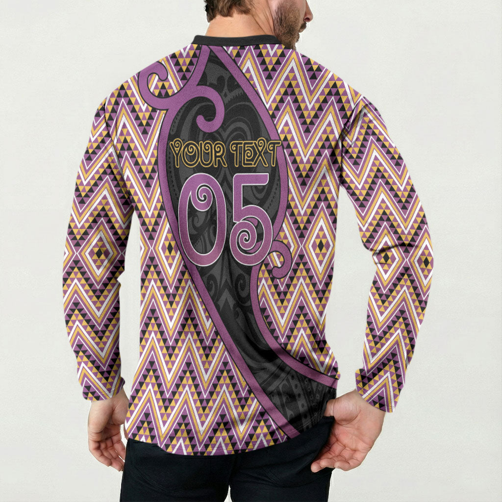 Custom Aotearoa Atua Rongomatane Button Sweatshirt God Of Cultivated Foods Koru Patterns