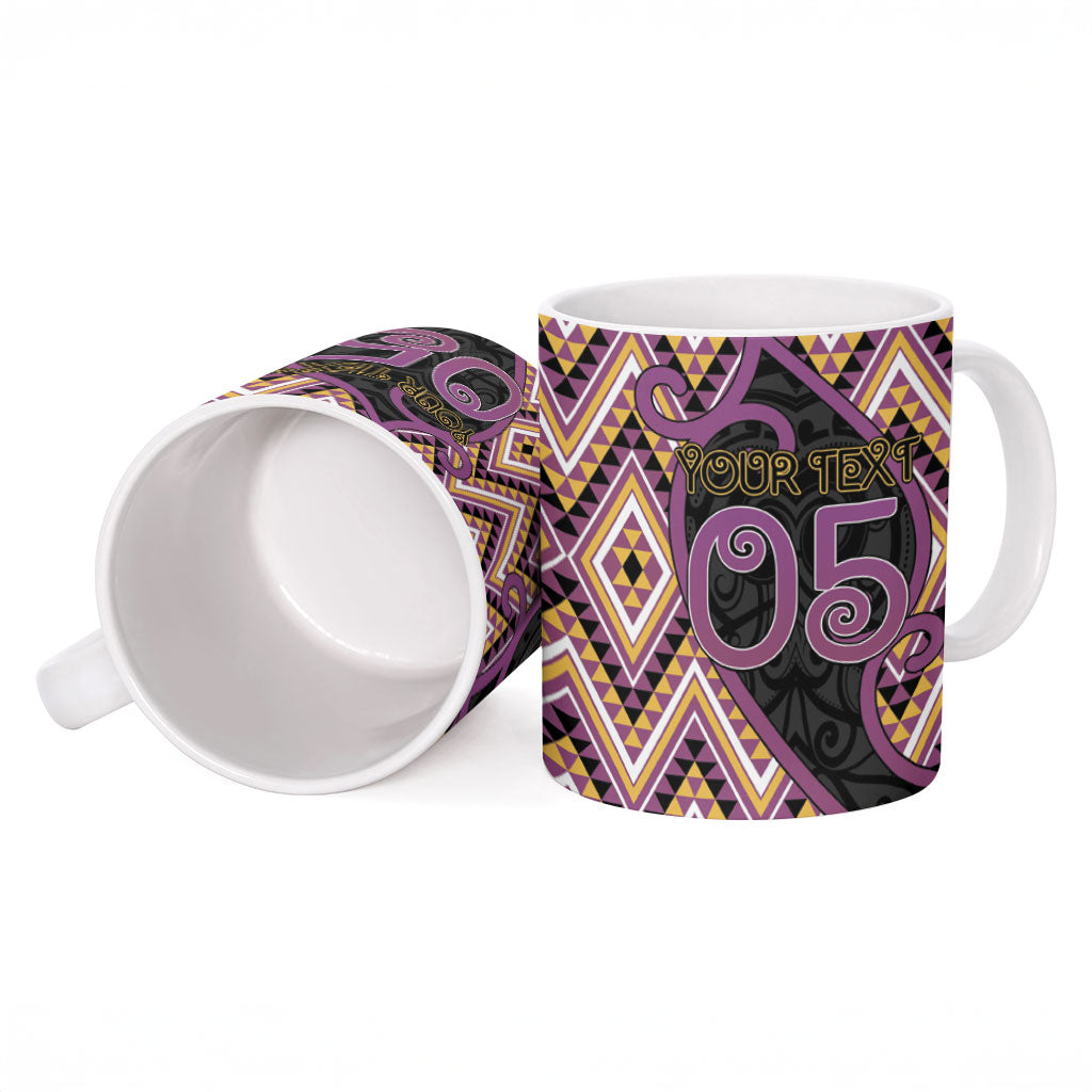Custom Aotearoa Atua Rongomatane Ceramic Mug God Of Cultivated Foods Koru Patterns