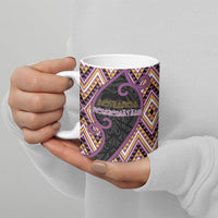 Custom Aotearoa Atua Rongomatane Ceramic Mug God Of Cultivated Foods Koru Patterns