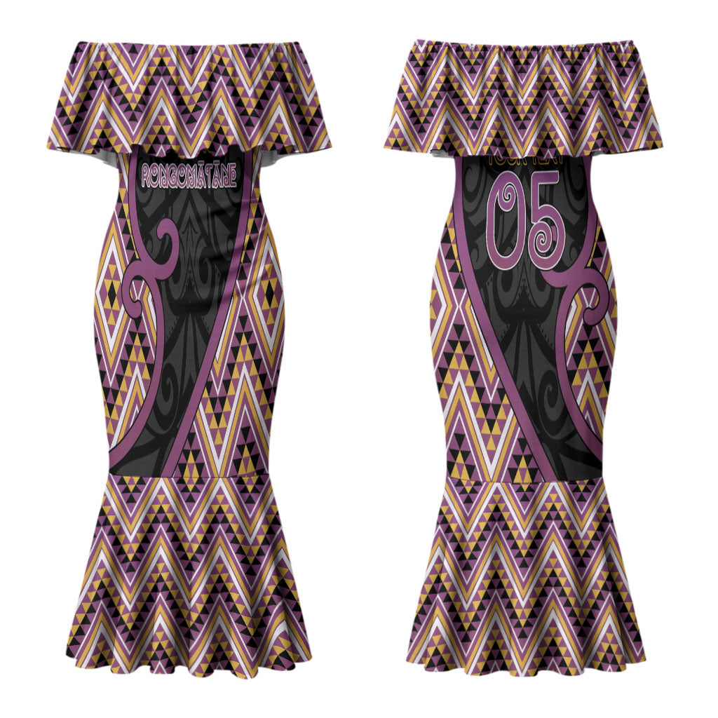 Custom Aotearoa Atua Rongomatane Couples Matching Mermaid Dress and Hawaiian Shirt God Of Cultivated Foods Koru Patterns