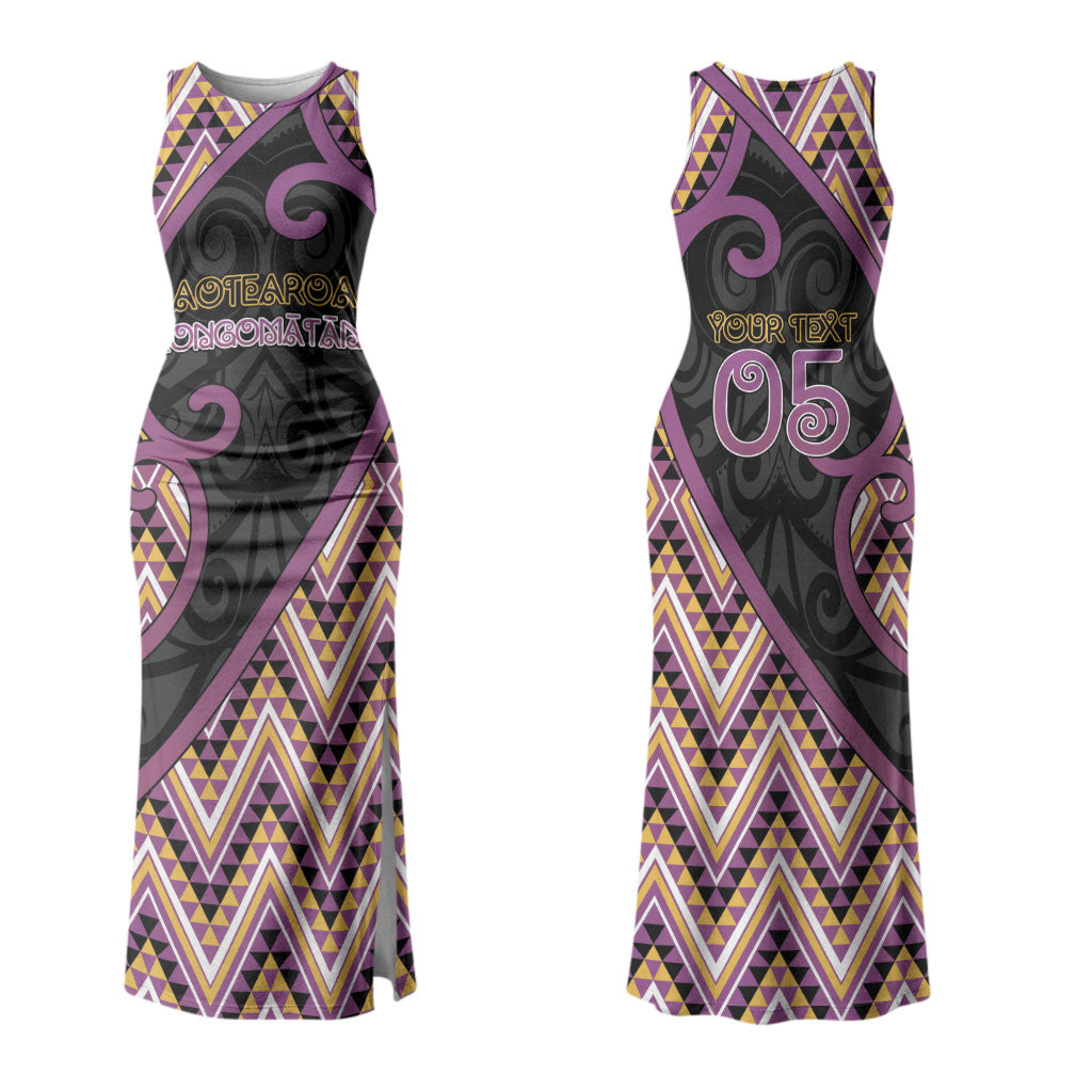 Custom Aotearoa Atua Rongomatane Couples Matching Tank Maxi Dress and Long Sleeve Button Shirt God Of Cultivated Foods Koru Patterns