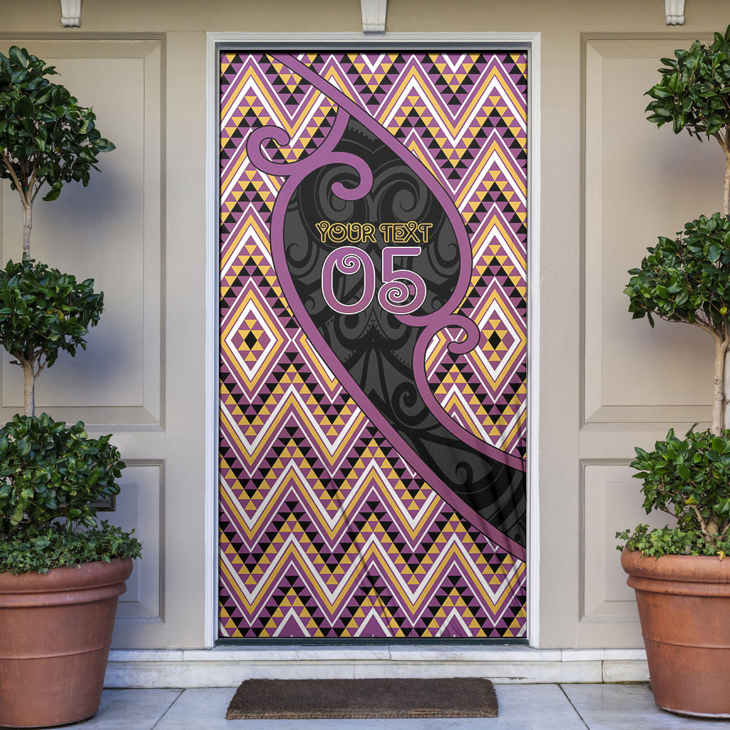 Custom Aotearoa Atua Rongomatane Door Cover God Of Cultivated Foods Koru Patterns