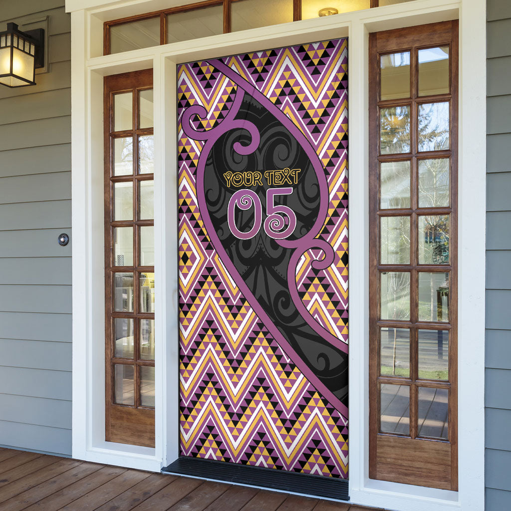 Custom Aotearoa Atua Rongomatane Door Cover God Of Cultivated Foods Koru Patterns