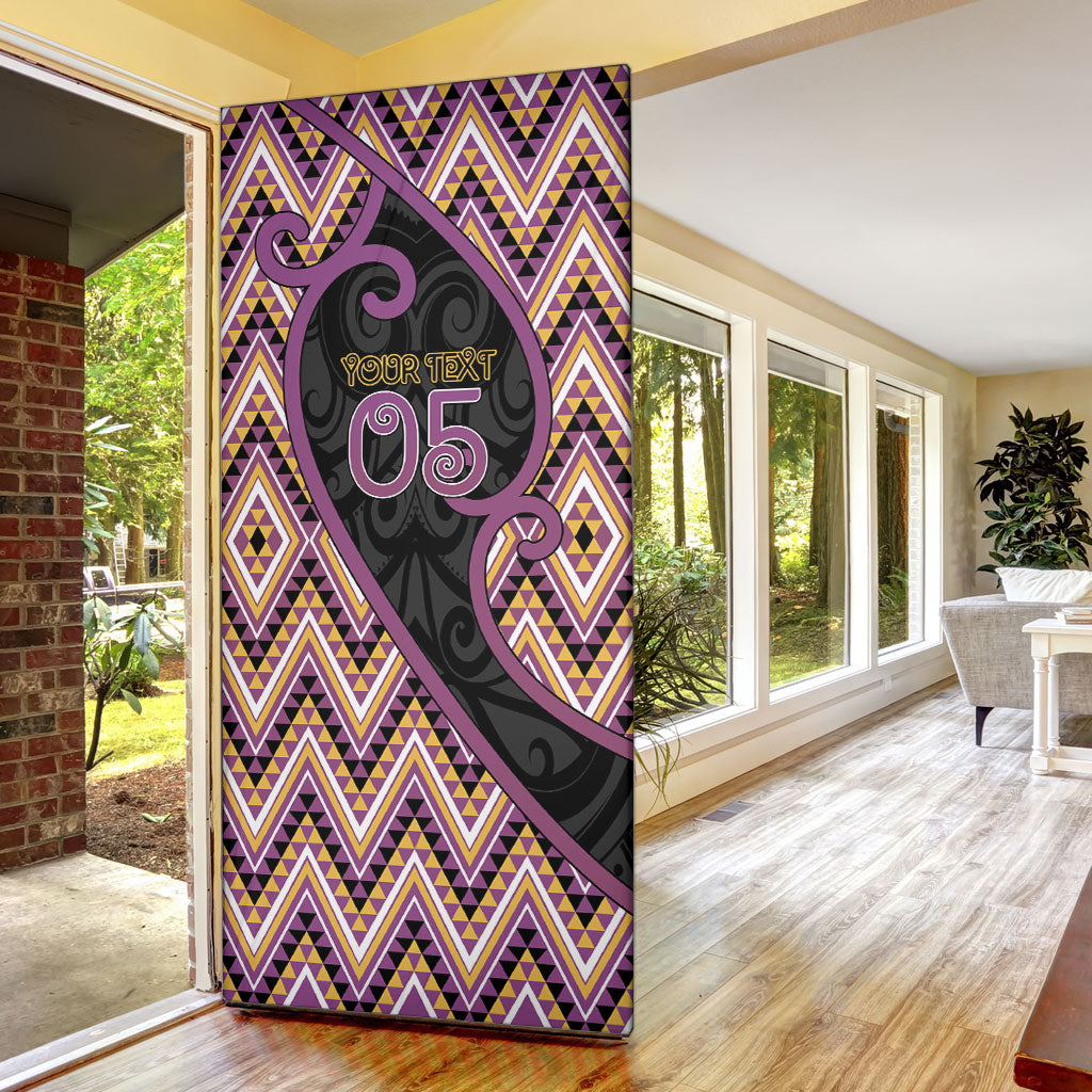 Custom Aotearoa Atua Rongomatane Door Cover God Of Cultivated Foods Koru Patterns