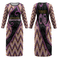 Custom Aotearoa Atua Rongomatane Family Matching Long Sleeve Bodycon Dress and Hawaiian Shirt God Of Cultivated Foods Koru Patterns