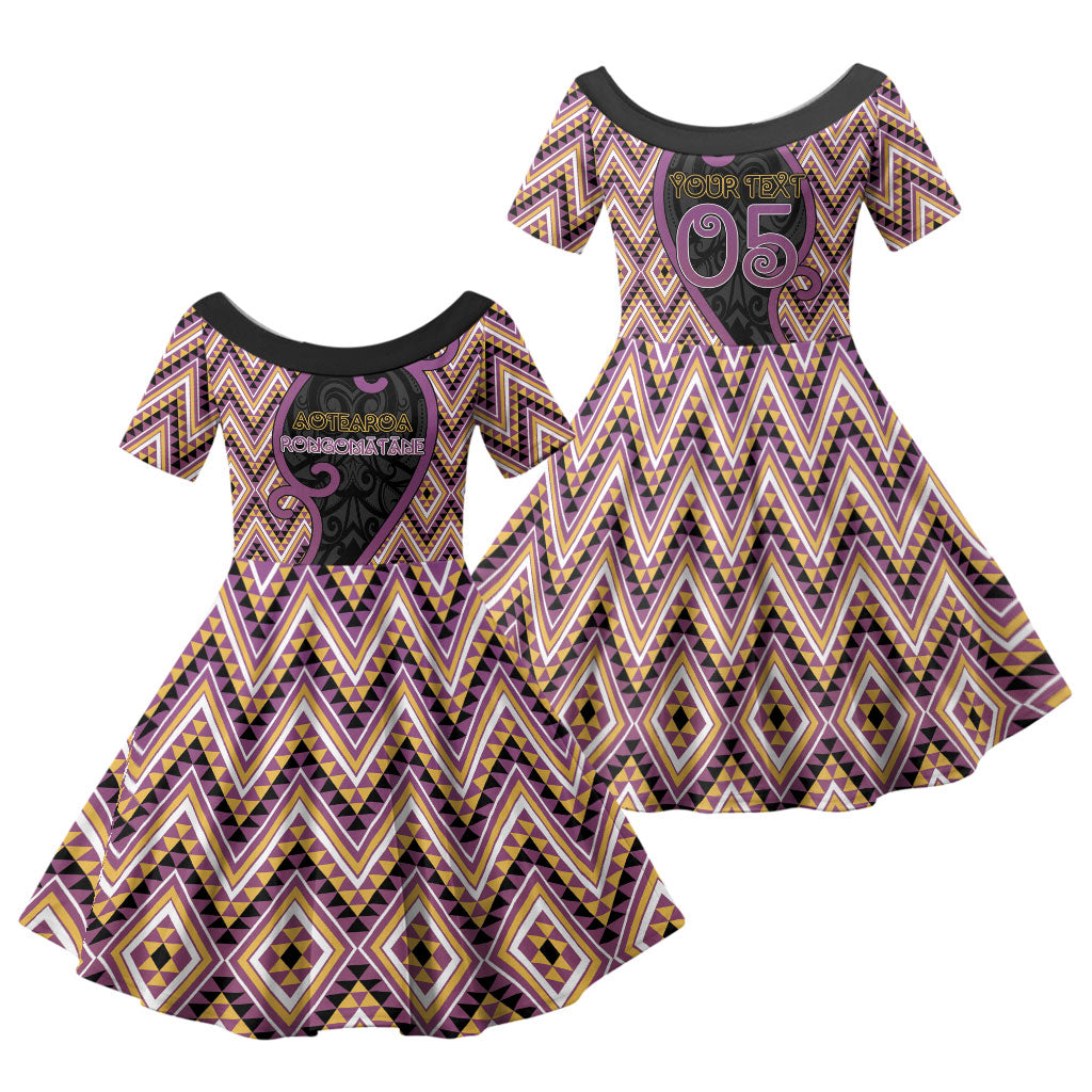 Custom Aotearoa Atua Rongomatane Family Matching Long Sleeve Bodycon Dress and Hawaiian Shirt God Of Cultivated Foods Koru Patterns