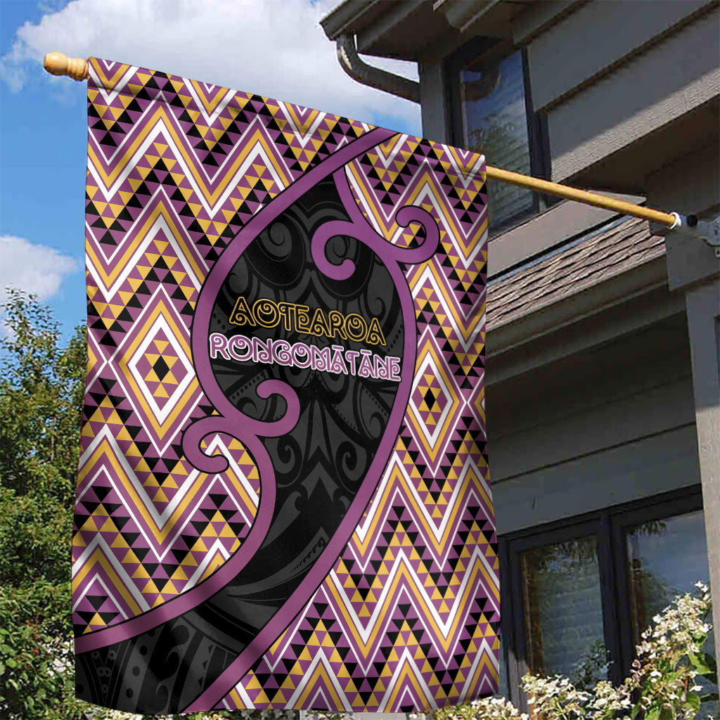 Aotearoa Atua Rongomatane Garden Flag God Of Cultivated Foods Koru Patterns