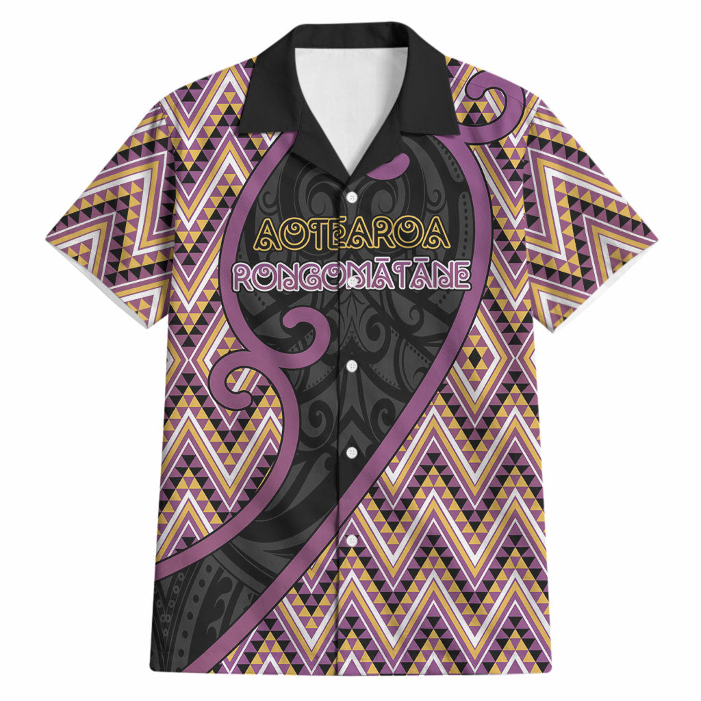 Custom Aotearoa Atua Rongomatane Hawaiian Shirt God Of Cultivated Foods Koru Patterns