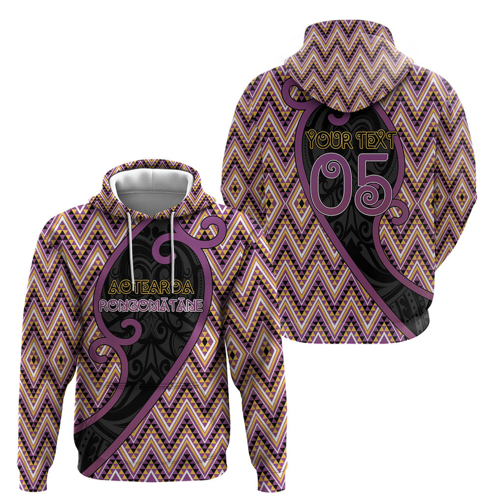 Custom Aotearoa Atua Rongomatane Hoodie God Of Cultivated Foods Koru Patterns