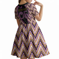 Custom Aotearoa Atua Rongomatane Kid Short Sleeve Dress God Of Cultivated Foods Koru Patterns
