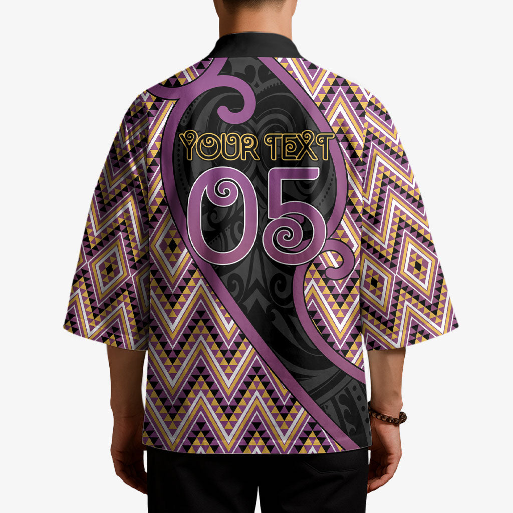 Custom Aotearoa Atua Rongomatane Kimono God Of Cultivated Foods Koru Patterns