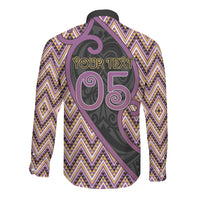 Custom Aotearoa Atua Rongomatane Long Sleeve Button Shirt God Of Cultivated Foods Koru Patterns
