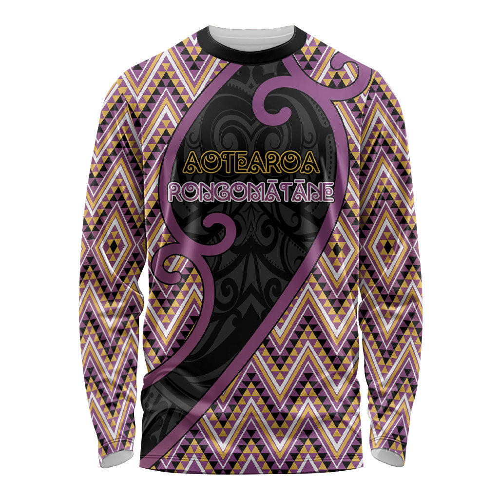 Custom Aotearoa Atua Rongomatane Long Sleeve Shirt God Of Cultivated Foods Koru Patterns