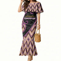 Custom Aotearoa Atua Rongomatane Mermaid Dress God Of Cultivated Foods Koru Patterns