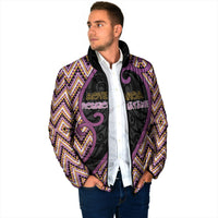 Custom Aotearoa Atua Rongomatane Padded Jacket God Of Cultivated Foods Koru Patterns
