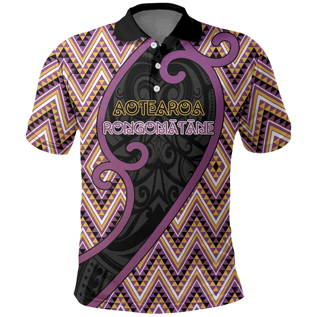 Custom Aotearoa Atua Rongomatane Polo Shirt God Of Cultivated Foods Koru Patterns