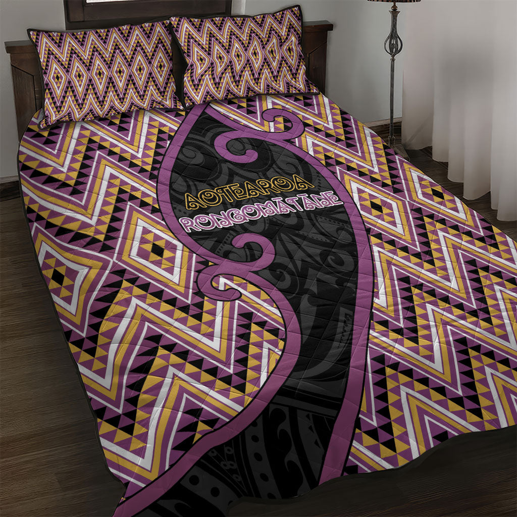 Aotearoa Atua Rongomatane Quilt Bed Set God Of Cultivated Foods Koru Patterns