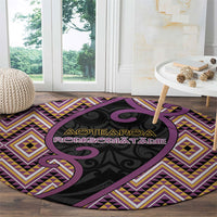 Aotearoa Atua Rongomatane Round Carpet God Of Cultivated Foods Koru Patterns