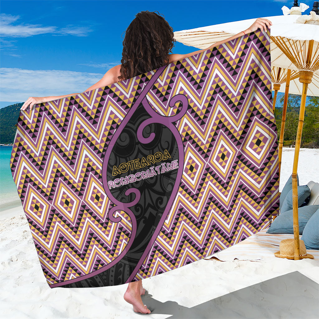 Aotearoa Atua Rongomatane Sarong God Of Cultivated Foods Koru Patterns