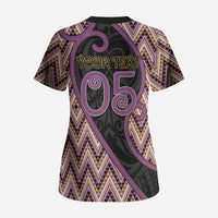 Custom Aotearoa Atua Rongomatane Scrub Top God Of Cultivated Foods Koru Patterns