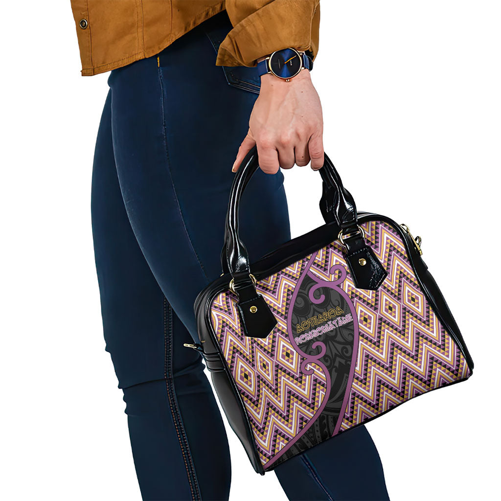 Aotearoa Atua Rongomatane Shoulder Handbag God Of Cultivated Foods Koru Patterns