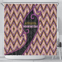 Aotearoa Atua Rongomatane Shower Curtain God Of Cultivated Foods Koru Patterns