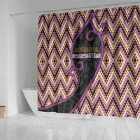Aotearoa Atua Rongomatane Shower Curtain God Of Cultivated Foods Koru Patterns