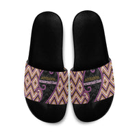 Aotearoa Atua Rongomatane Slide Sandals God Of Cultivated Foods Koru Patterns
