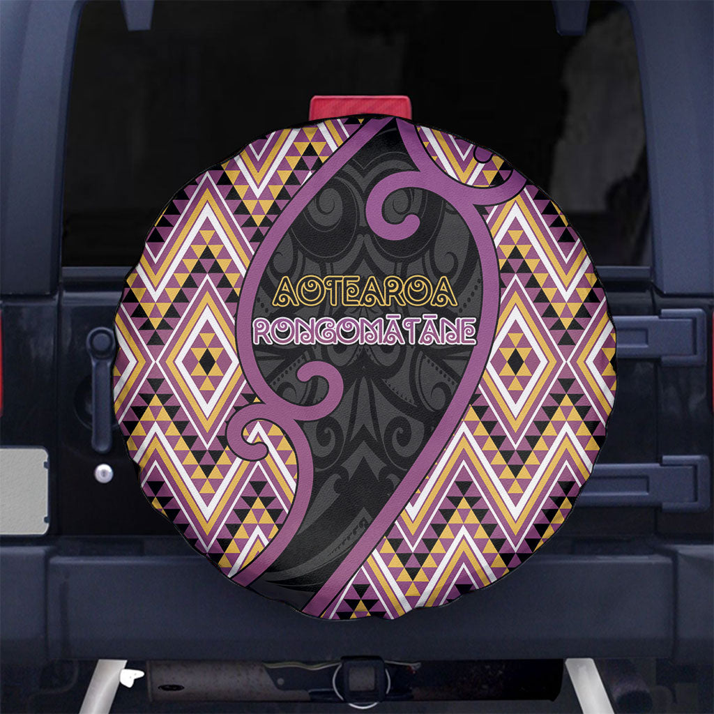 Aotearoa Atua Rongomatane Spare Tire Cover God Of Cultivated Foods Koru Patterns