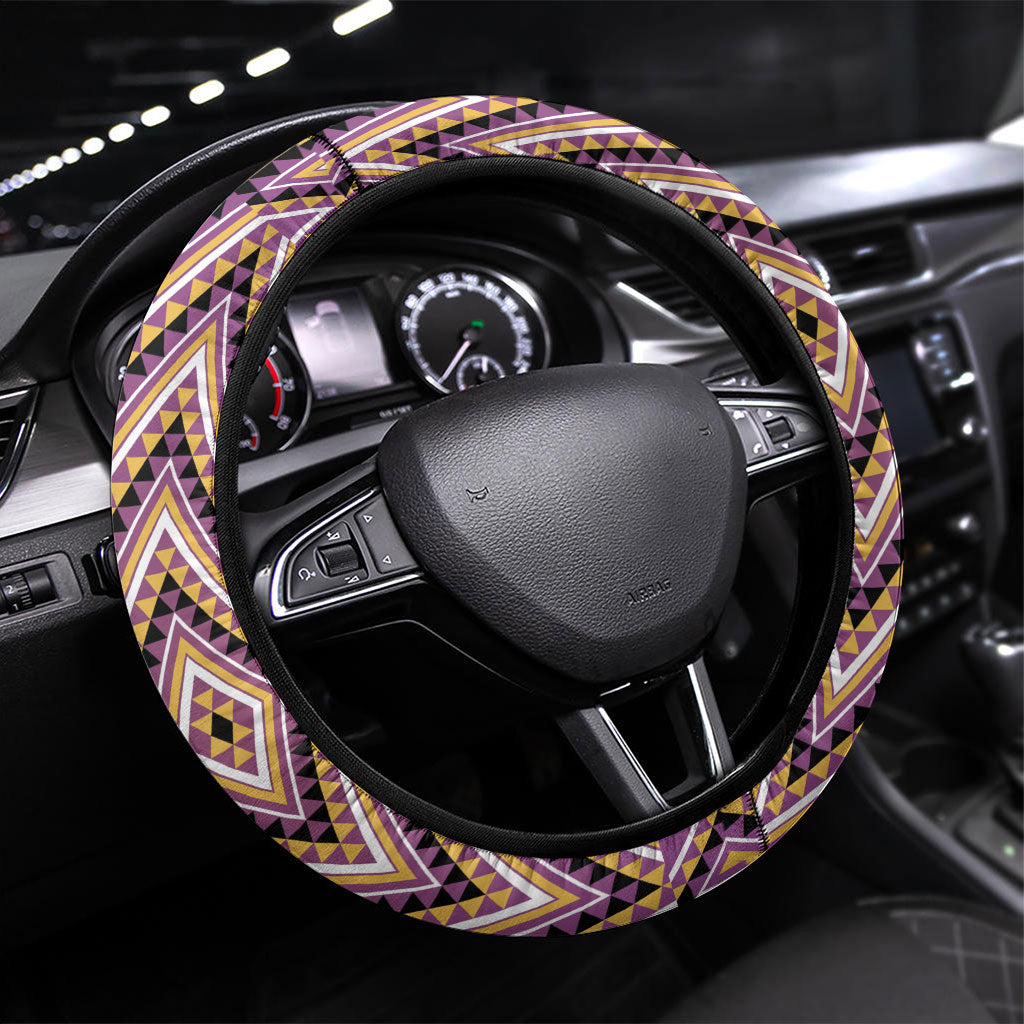 Aotearoa Atua Rongomatane Steering Wheel Cover God Of Cultivated Foods Koru Patterns
