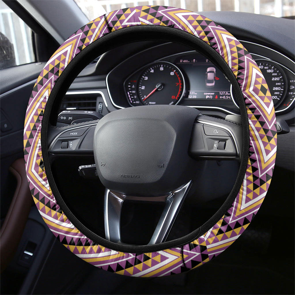 Aotearoa Atua Rongomatane Steering Wheel Cover God Of Cultivated Foods Koru Patterns