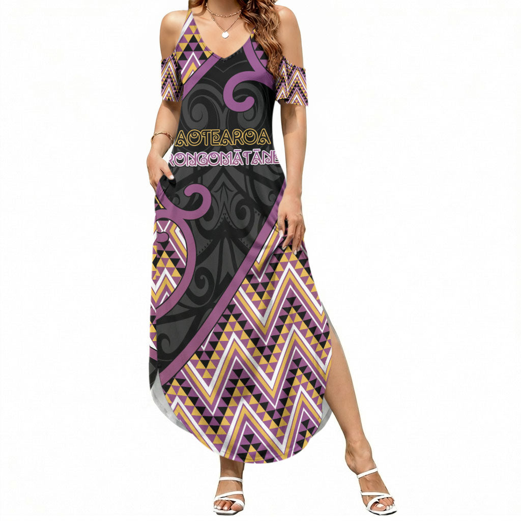 Custom Aotearoa Atua Rongomatane Summer Maxi Dress God Of Cultivated Foods Koru Patterns